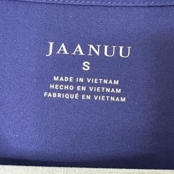 NWOT JAANUU Navy Blue Scrub Top Size Small - Picture 3 of 9